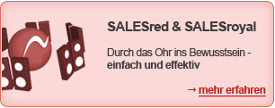 Button Instore Radio "SALESred & SALESroyal - Durch das Ohr ins Bewusstsein - einfach und effektiv"
