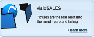 Button "visioSALES - Bilder sind der schnelle Schu&szlig; ins Gehirn - pur und nachhaltig"
